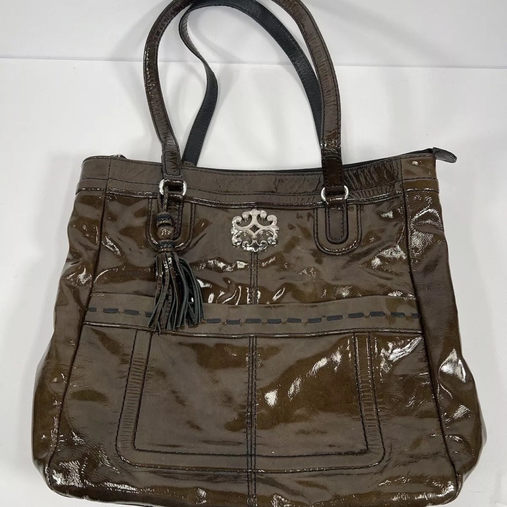 Brighton large purse tote in rust brown.